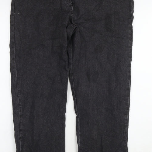 Cotton Traders Womens Black Cotton Jegging Jeans Size 12 L26 in Regular Zip