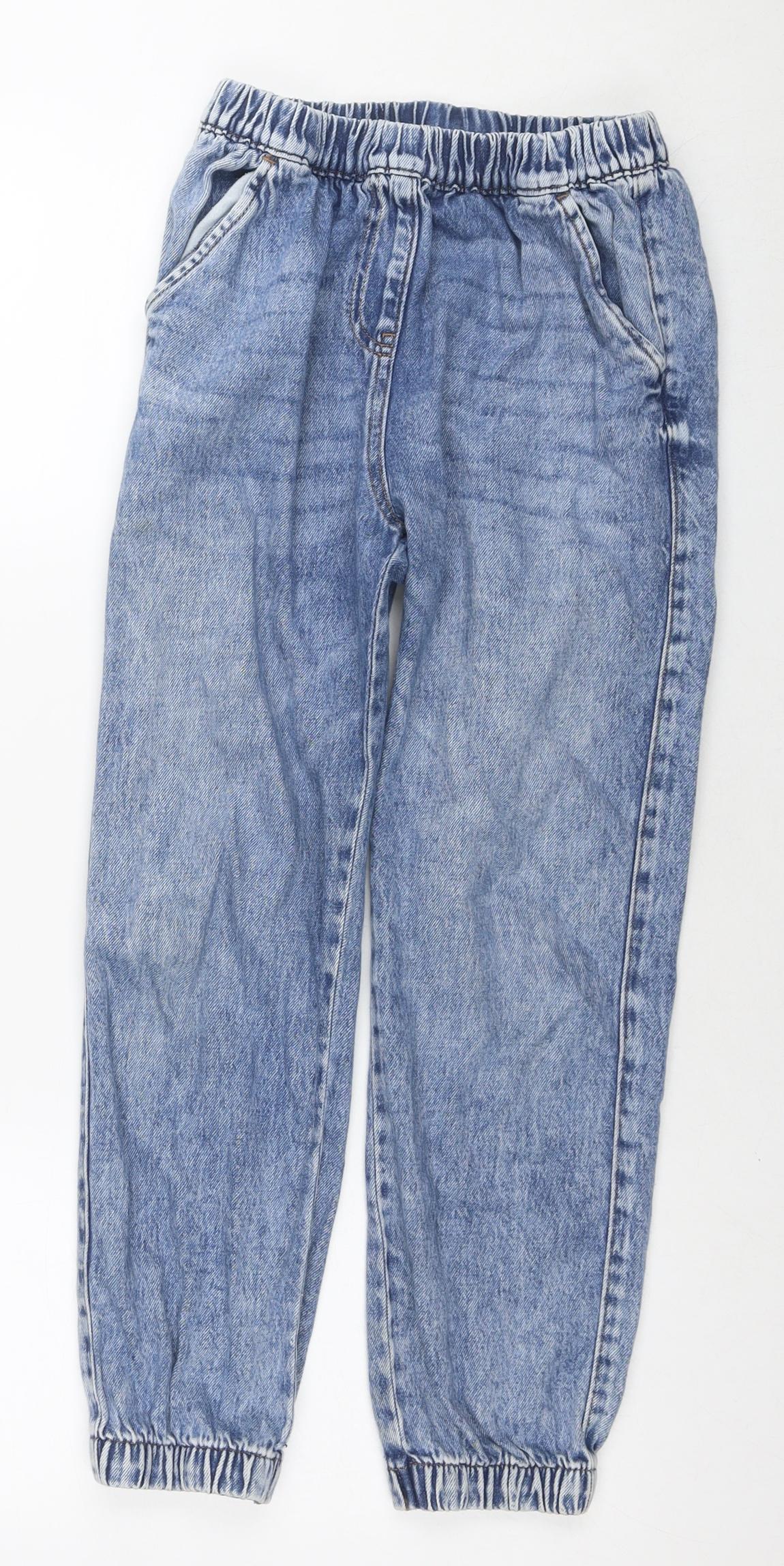 NEXT Girls Blue Cotton Jegging Jeans Size 11 Years L24 in Regular Pullover