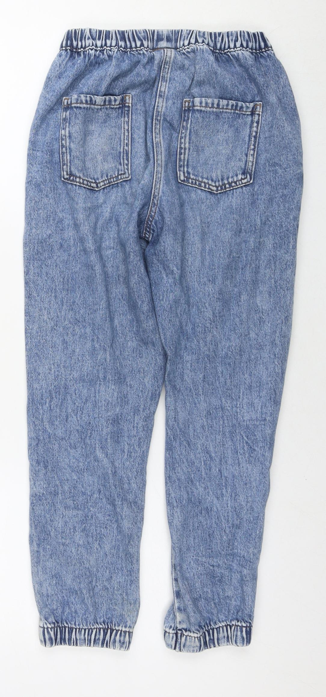 NEXT Girls Blue Cotton Jegging Jeans Size 11 Years L24 in Regular Pullover