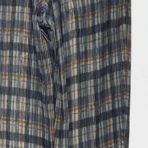 Pionier Mens Blue Check Polyester Blend Snow Pants Trousers Size 30 in L27 in Regular Zip