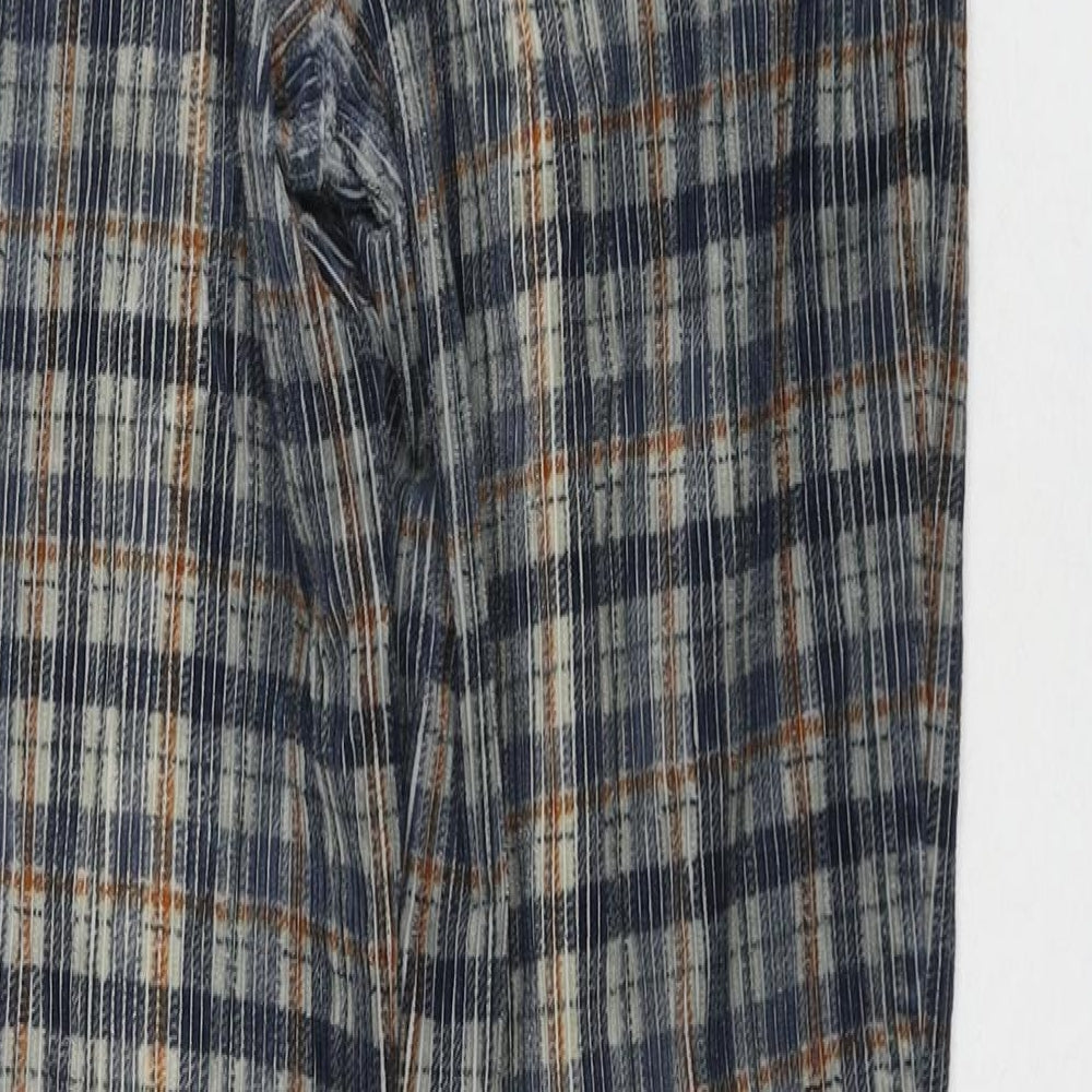 Pionier Mens Blue Check Polyester Blend Snow Pants Trousers Size 30 in L27 in Regular Zip