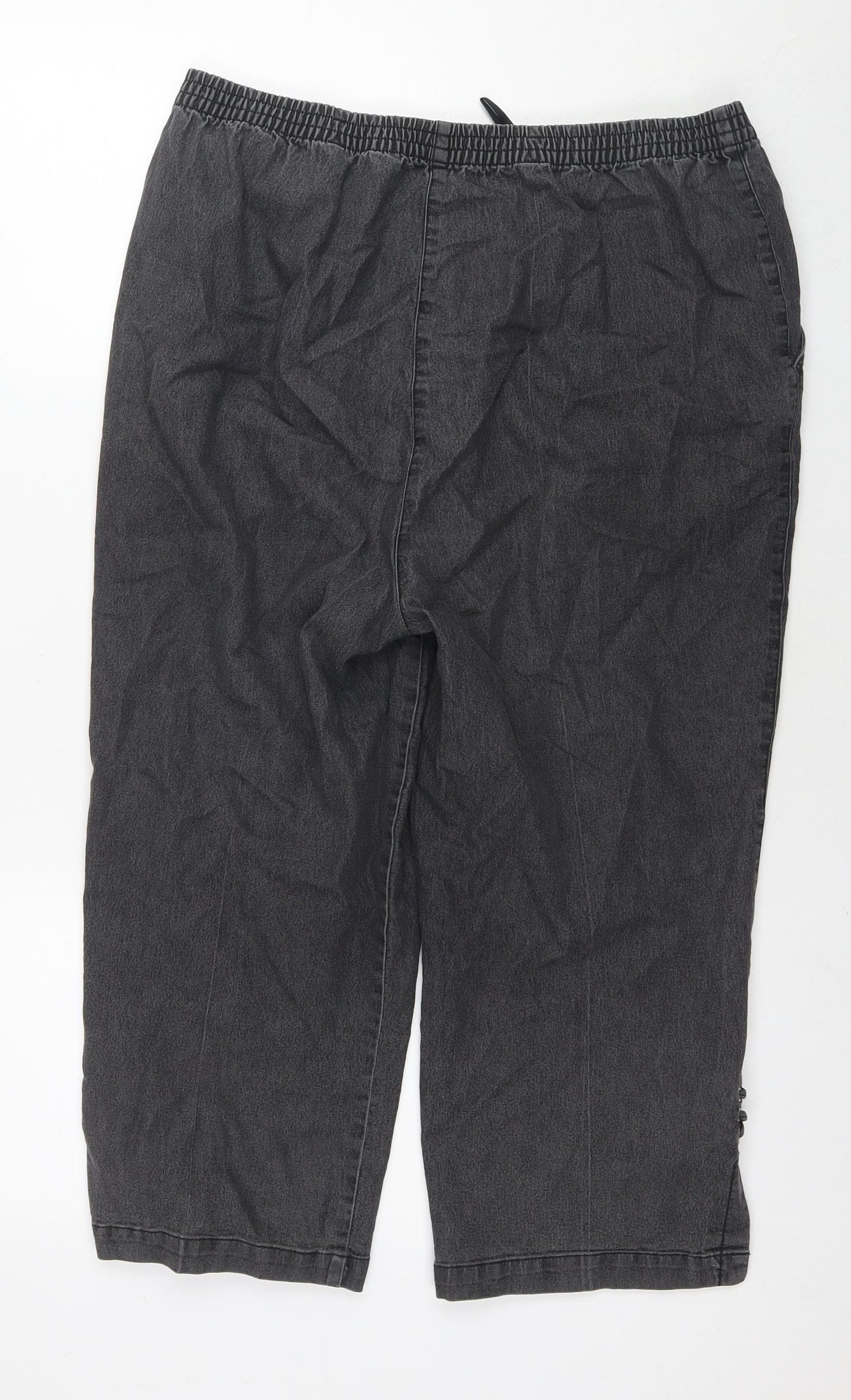 Mian Womens Grey Cotton Capri Jeans Size 24 L20 in Regular