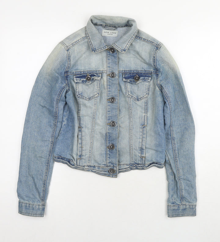 New Look Womens Blue Jacket Size 8 Button