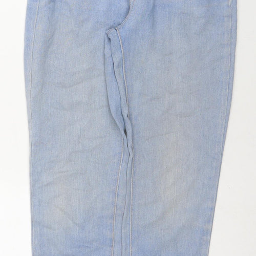 MRP Womens Blue Cotton Straight Jeans Size 6 L26 in Regular Zip