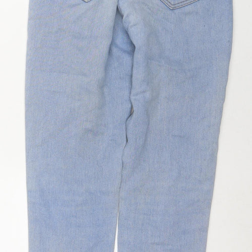 MRP Womens Blue Cotton Straight Jeans Size 6 L26 in Regular Zip