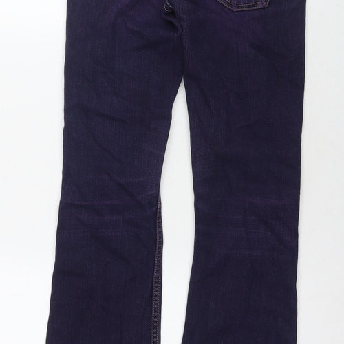 River Island Womens Purple Cotton Bootcut Jeans Size 6 L29 in Regular Zip