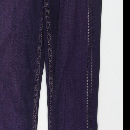 River Island Womens Purple Cotton Bootcut Jeans Size 6 L29 in Regular Zip