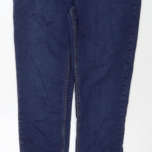 New Look Womens Blue Cotton Jegging Jeans Size 14 L28 in Regular Zip