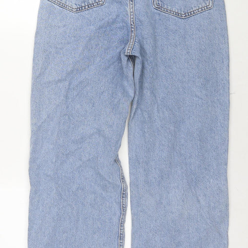 Denim & Co. Womens Blue Cotton Mom Jeans Size 8 L28 in Regular Zip