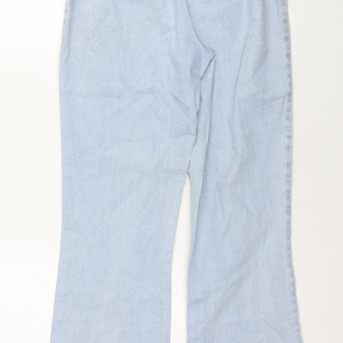 BHS Womens Blue Cotton Bootcut Jeans Size 14 L28 in Regular