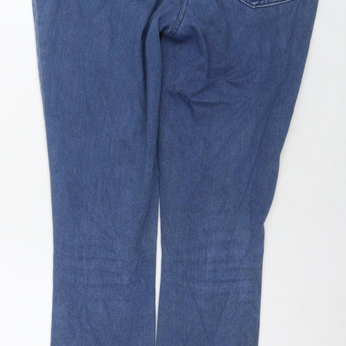 NEXT Womens Blue Cotton Skinny Jeans Size 12 L25 in Regular Zip