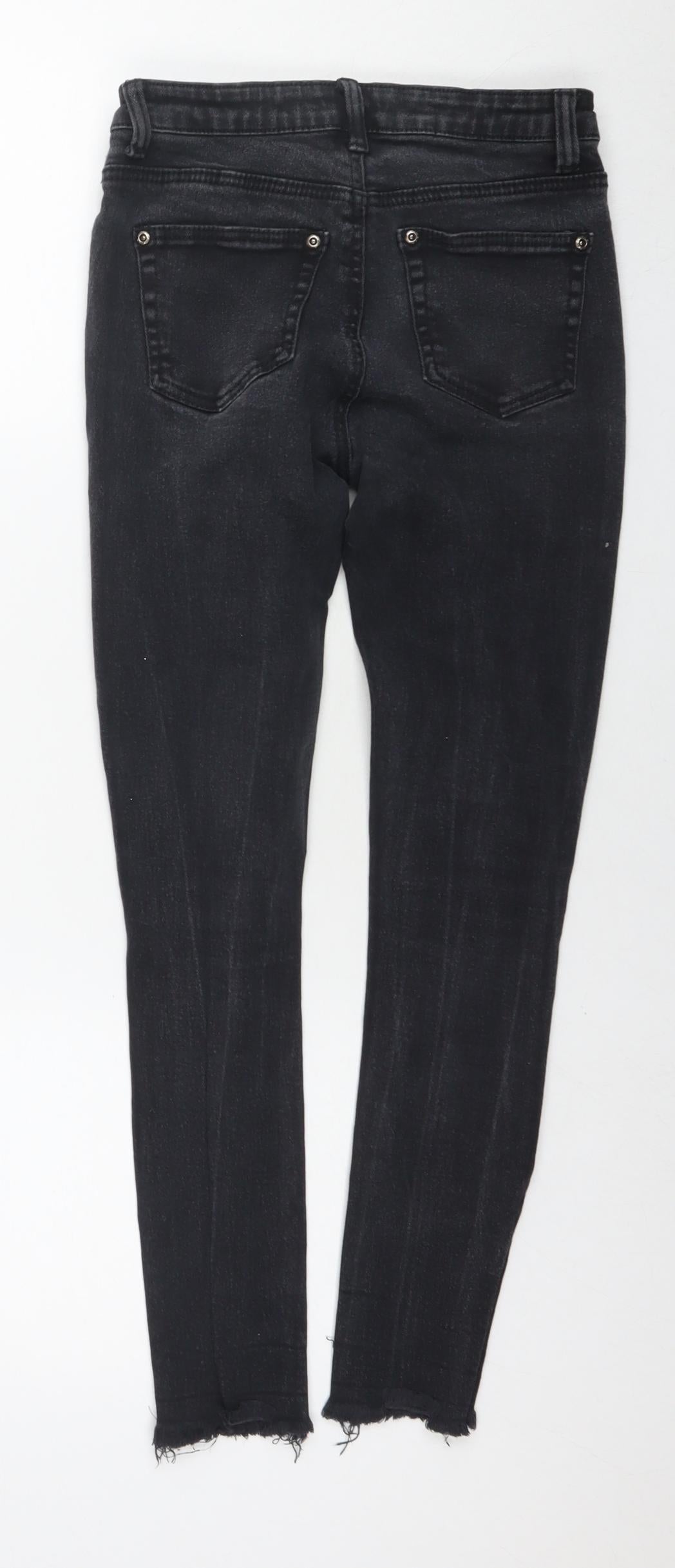 I SAW IT FIRST Womens Black Cotton Skinny Jeans Size 8 L20.5 in Regular Zip