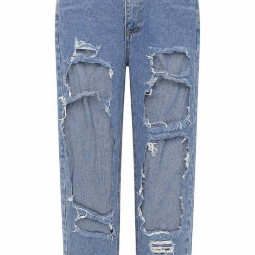 PRETTYLITTLETHING Womens Blue Cotton Mom Jeans Size 8 L28 in Regular Zip