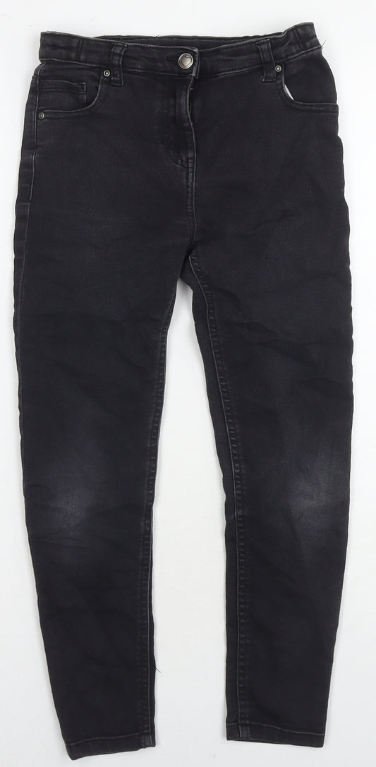 TU Girls Blue Cotton Skinny Jeans Size 9 Years L22 in Regular Zip