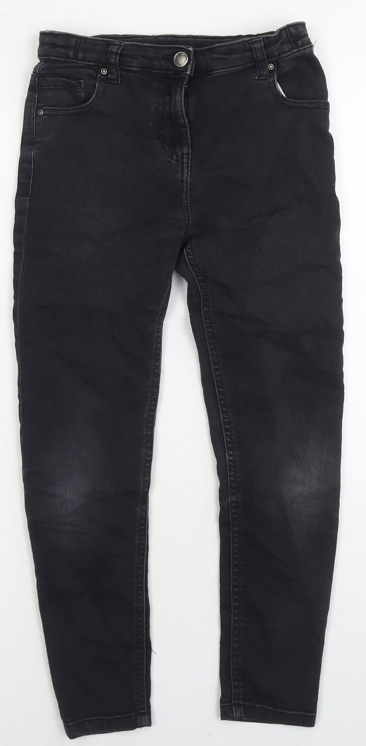 TU Girls Blue Cotton Skinny Jeans Size 9 Years L22 in Regular Zip