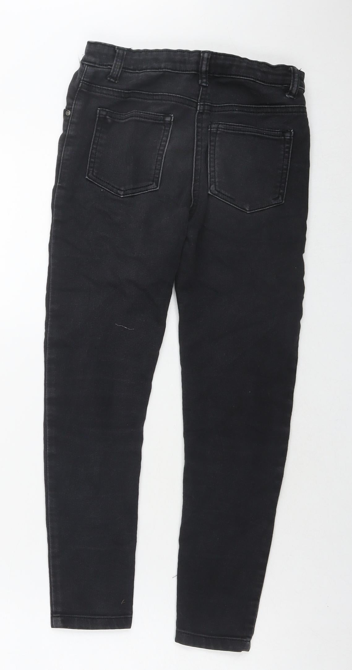 TU Girls Blue Cotton Skinny Jeans Size 9 Years L22 in Regular Zip