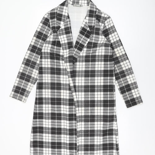 Love Womens Black Geometric Jacket Coat Size S