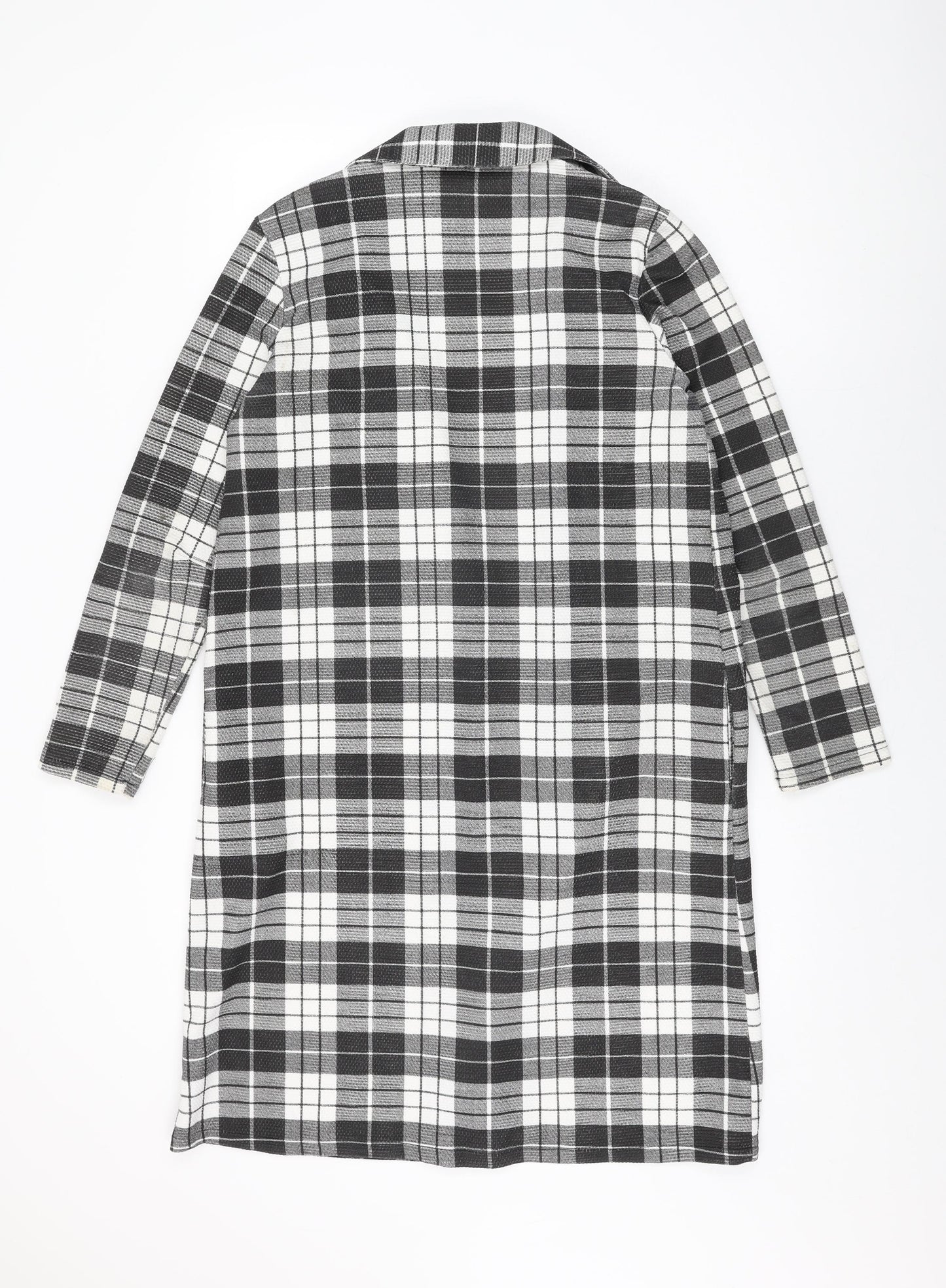 Love Womens Black Geometric Jacket Coat Size S