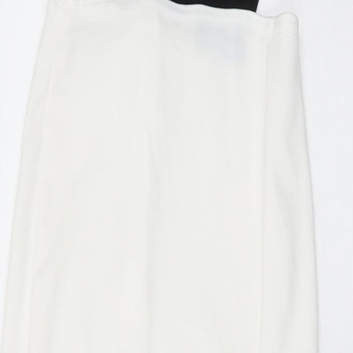 Missguided Womens White Polyester Maxi Size 6 Round Neck Zip