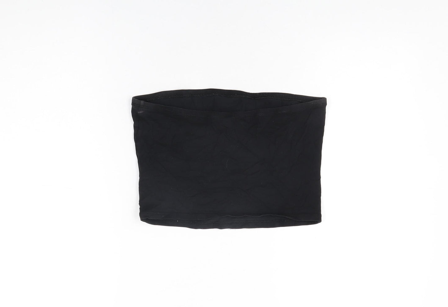 New Look Womens Black Cotton Basic T-Shirt Size M Off the Shoulder