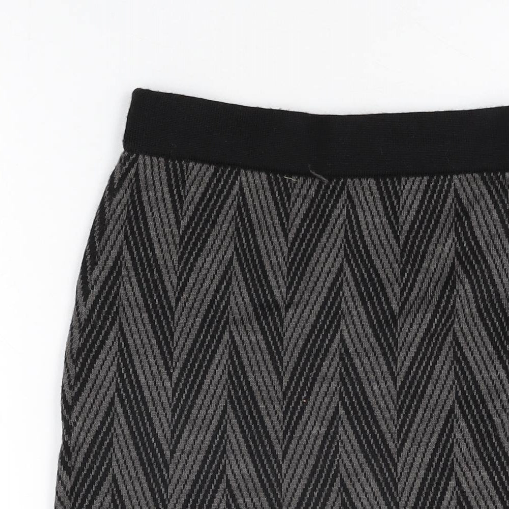 Kenar Womens Black Geometric Acrylic Mini Skirt Size XS