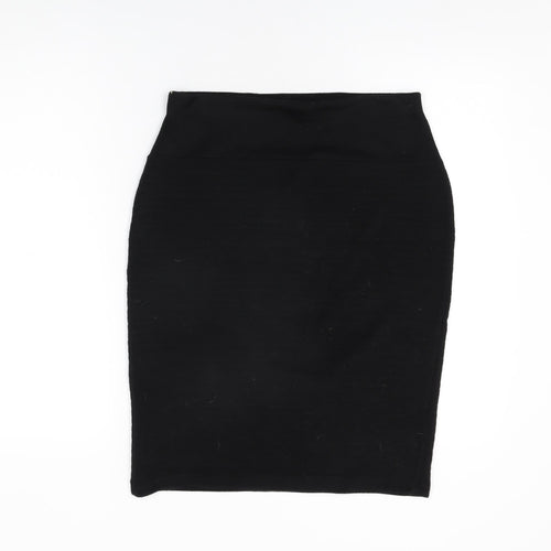 Marks and Spencer Womens Black Acrylic Straight & Pencil Skirt Size 12
