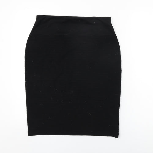 Marks and Spencer Womens Black Acrylic Straight & Pencil Skirt Size 12