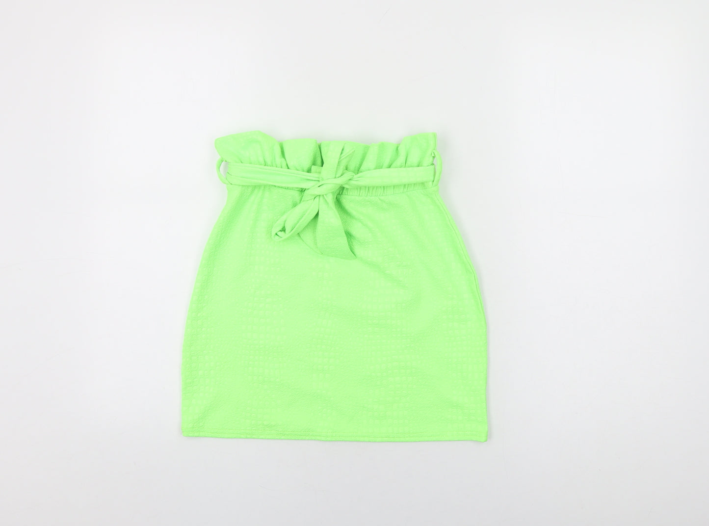Stylewise Womens Green Geometric Polyester Mini Skirt Size 8