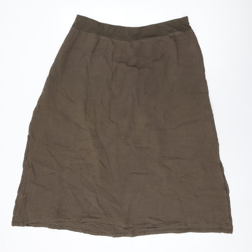 Purejill Womens Brown Polyester Swing Skirt Size M