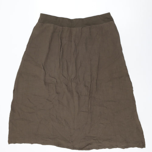Purejill Womens Brown Polyester Swing Skirt Size M