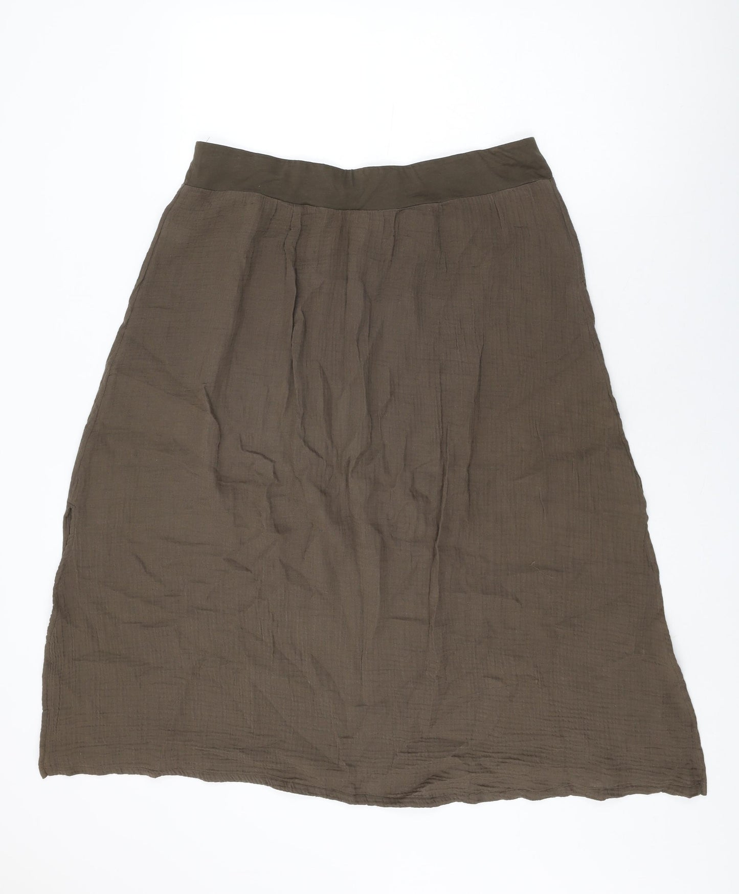 Purejill Womens Brown Polyester Swing Skirt Size M