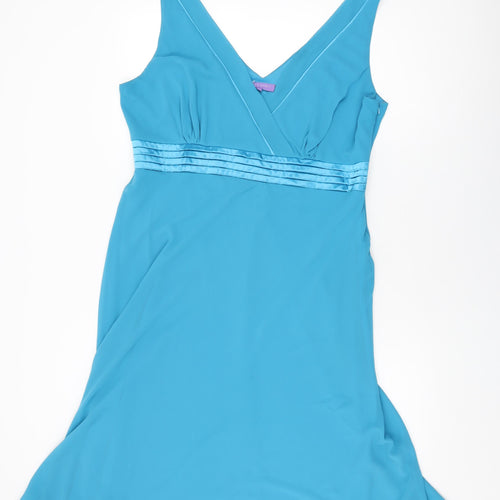 Autonomy Womens Blue Polyester A-Line Size 18 V-Neck Zip