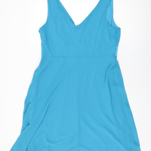 Autonomy Womens Blue Polyester A-Line Size 18 V-Neck Zip