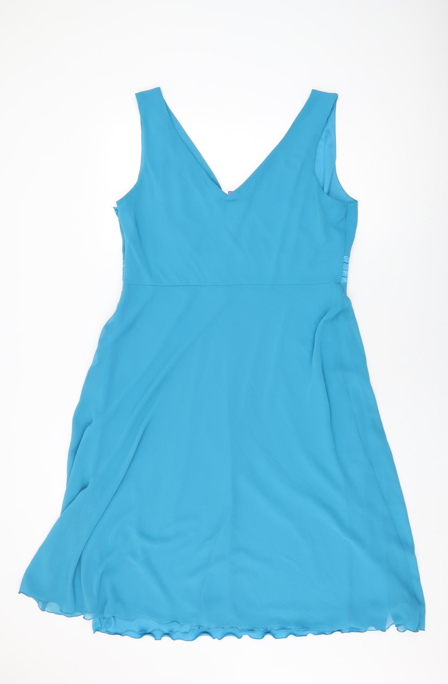 Autonomy Womens Blue Polyester A-Line Size 18 V-Neck Zip