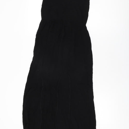 New Look Womens Black Polyester Maxi Size L Square Neck Pullover