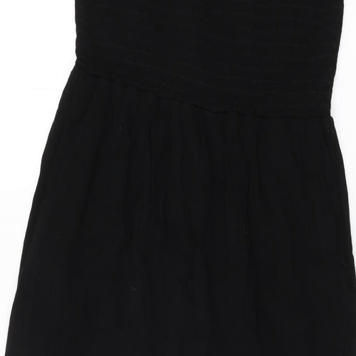 New Look Womens Black Polyester Maxi Size L Square Neck Pullover