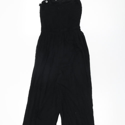 Hollister Womens Black Polyester Jumpsuit One-Piece Size XS L22 in Button