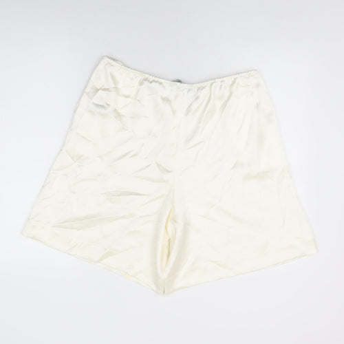 Zara Womens Ivory Polyester Bermuda Shorts Size XL L9.5 in Regular Pull On