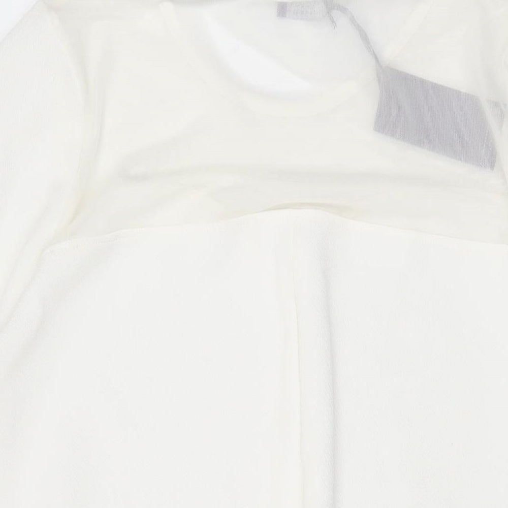 Pink Clove Womens White Polyester Shift Size 22 Round Neck Pullover