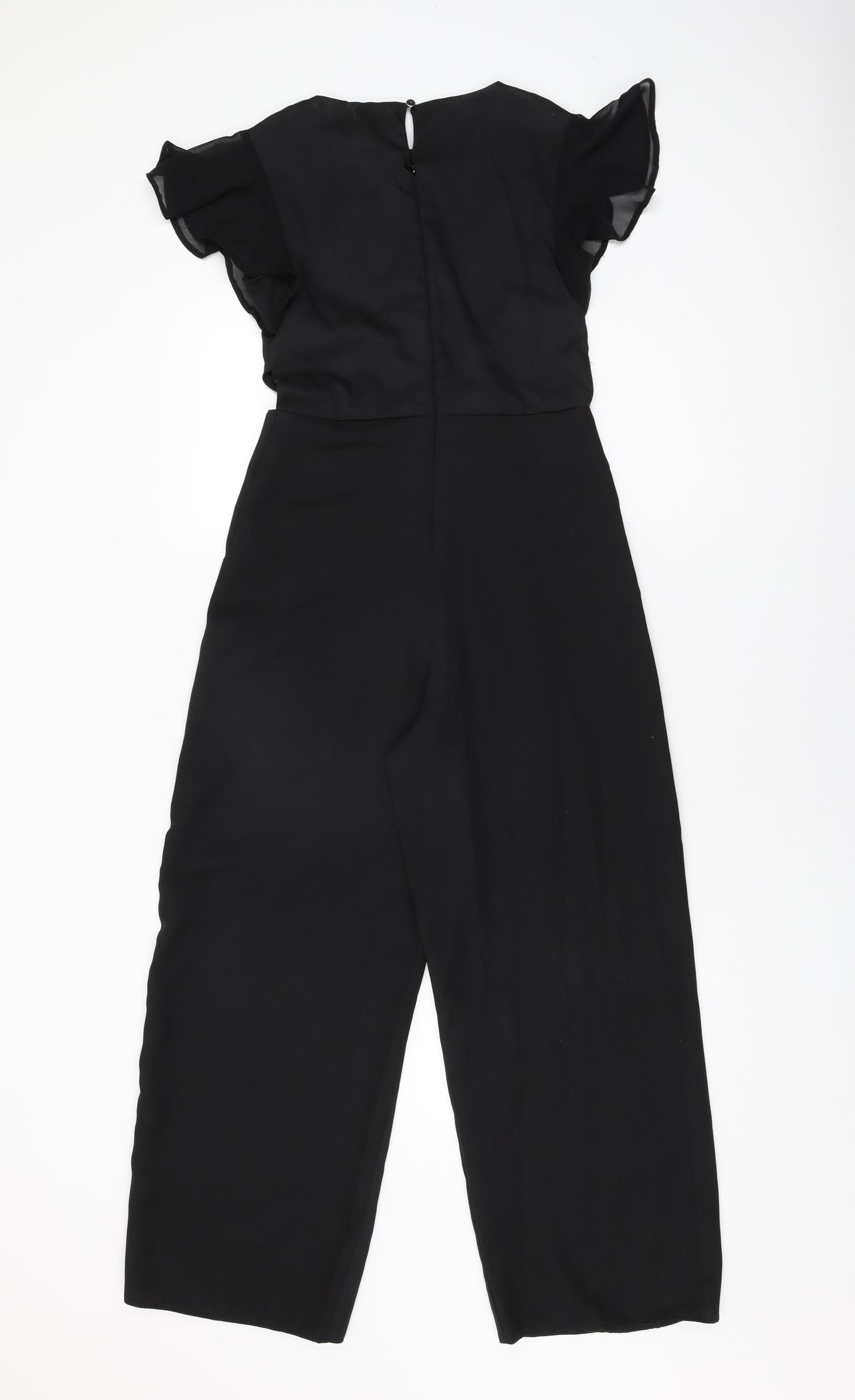 Lipsy Girls Black Polyester Jumpsuit One-Piece Size 12 Years L27 in Zip