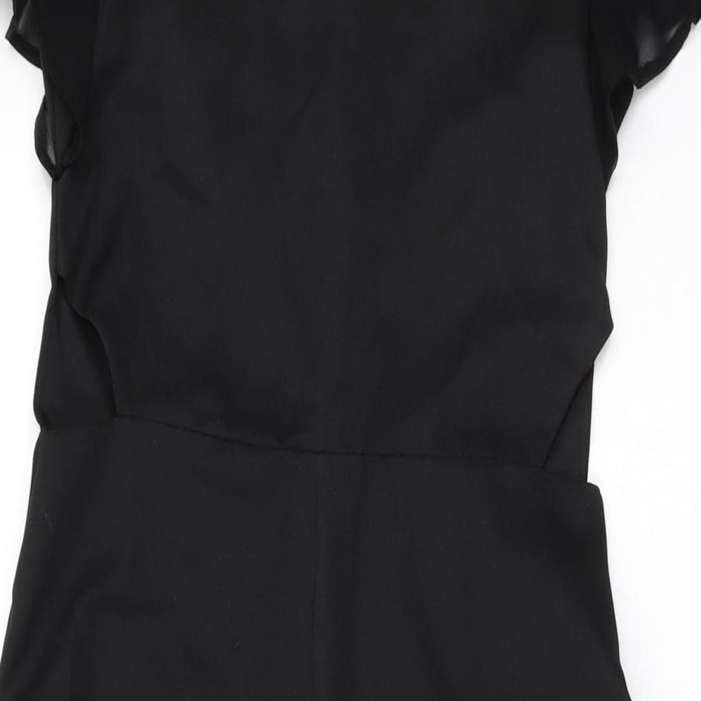 Lipsy Girls Black Polyester Jumpsuit One-Piece Size 12 Years L27 in Zip