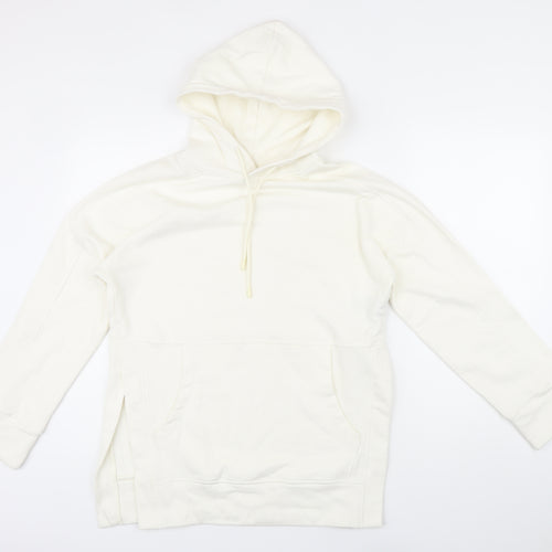 FW Bridge Womens Ivory Cotton Pullover Hoodie Size 6 - Side Vents