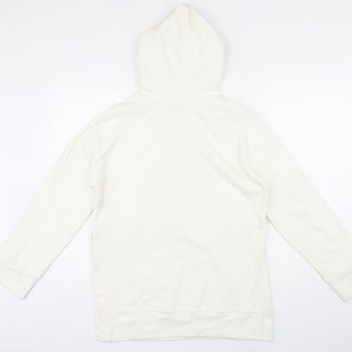 FW Bridge Womens Ivory Cotton Pullover Hoodie Size 6 - Side Vents