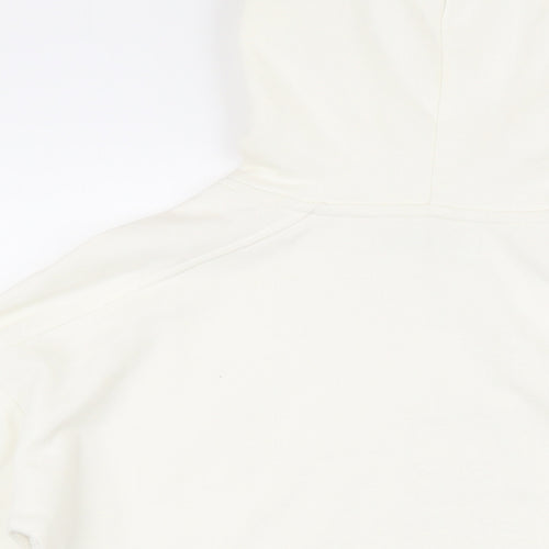FW Bridge Womens Ivory Cotton Pullover Hoodie Size 6 - Side Vents