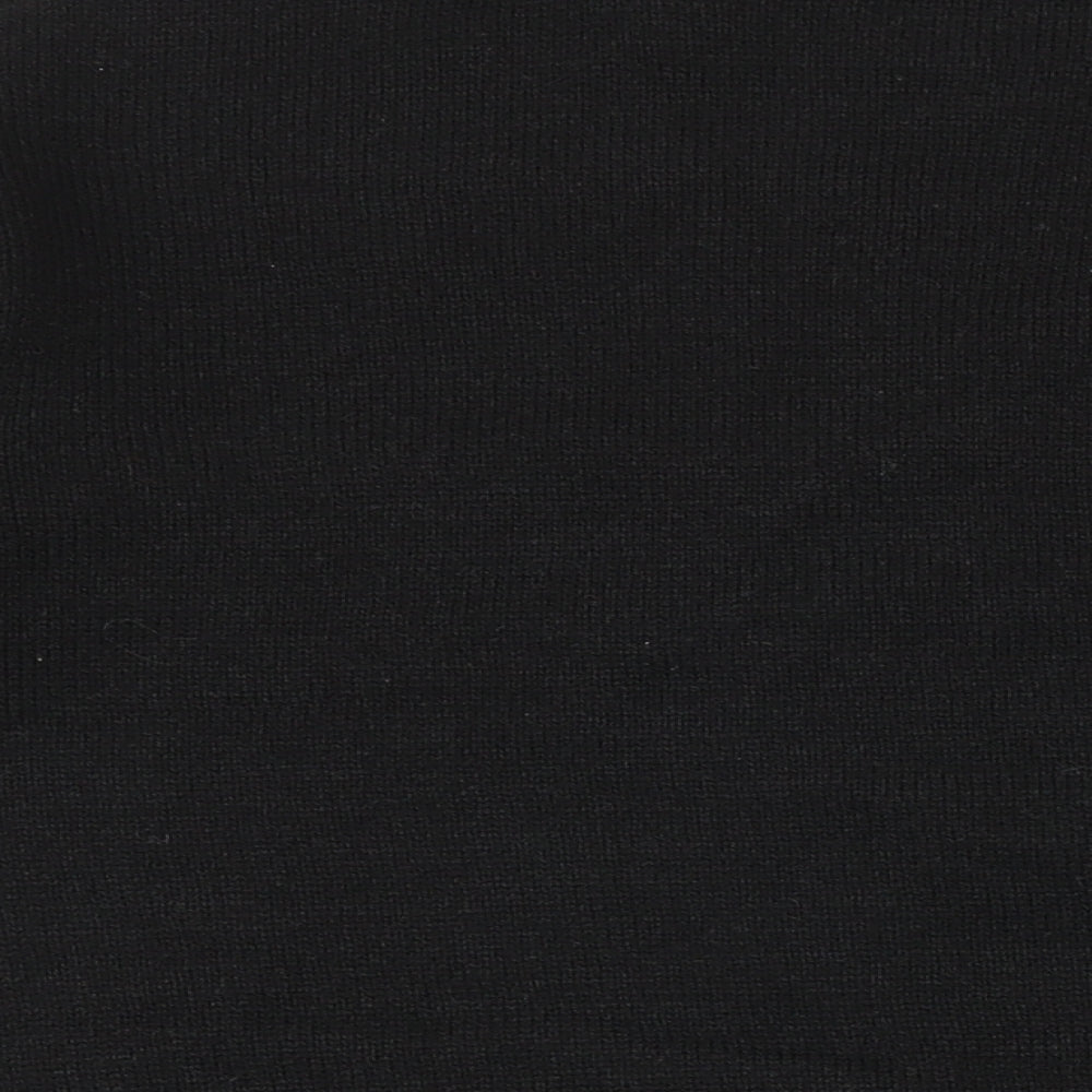 H&M Womens Black Crew Neck Acrylic Pullover Jumper Size M - Smiley Face