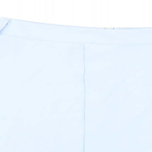 Misspap Womens Blue Polyester A-Line Skirt Size 12 Zip