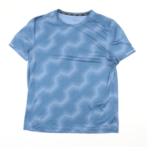 Marks and Spencer Mens Blue Polyester T-Shirt Size XL Crew Neck