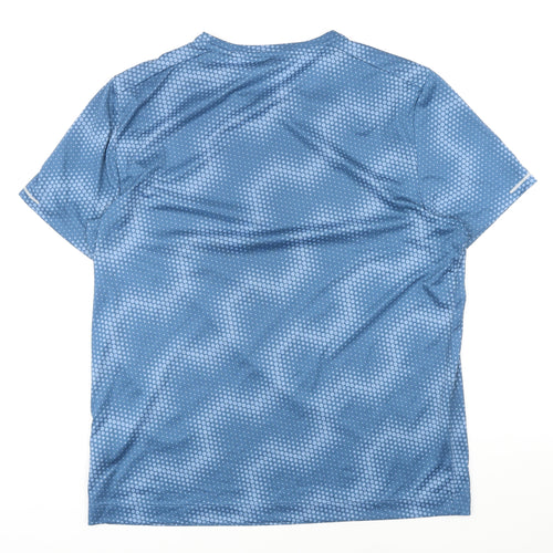 Marks and Spencer Mens Blue Polyester T-Shirt Size XL Crew Neck