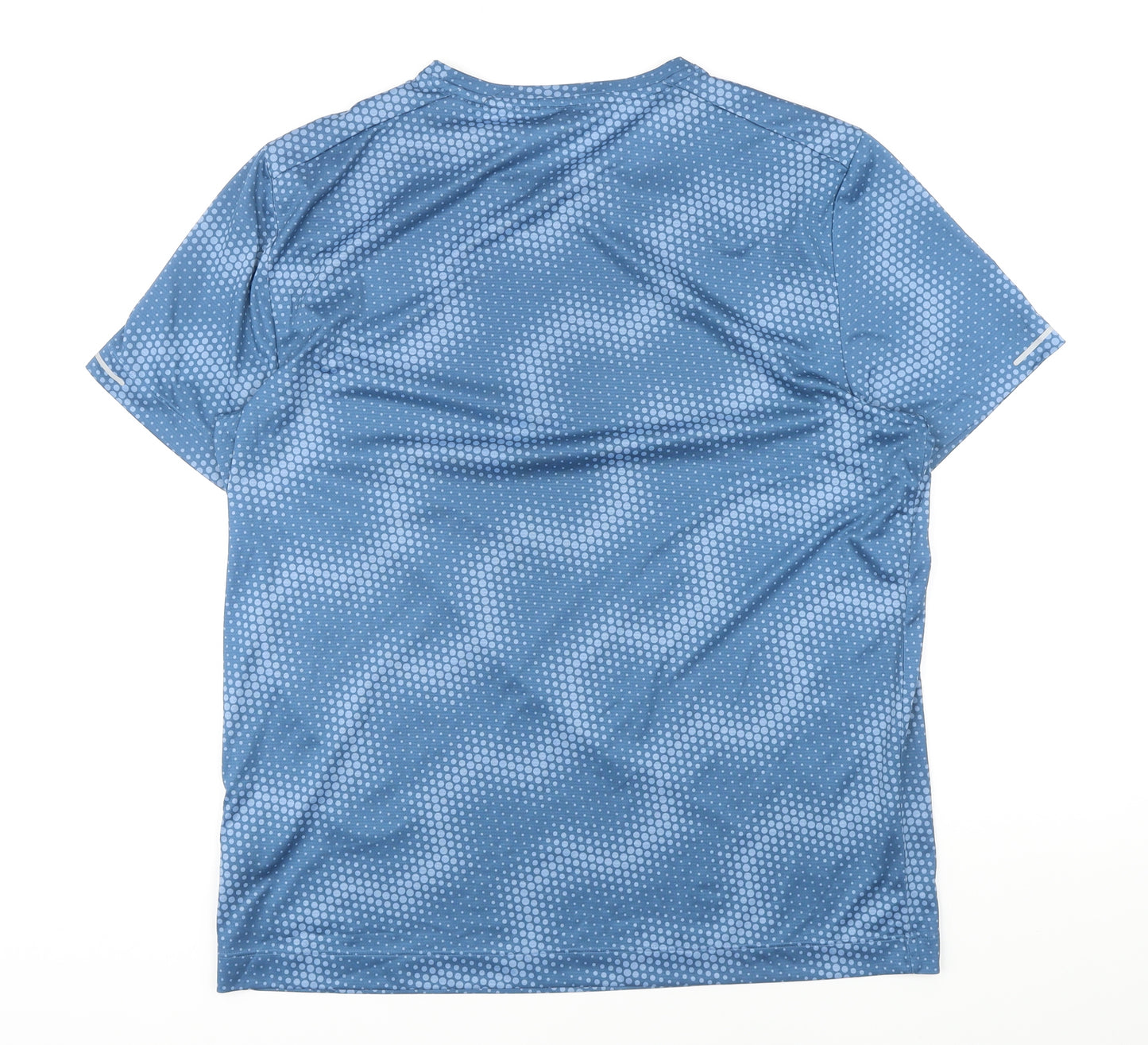 Marks and Spencer Mens Blue Polyester T-Shirt Size XL Crew Neck