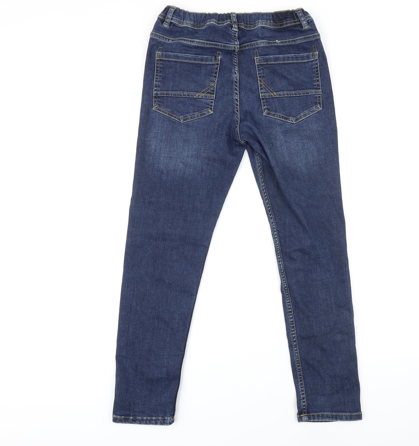 F&F Boys Blue Cotton Straight Jeans Size 12-13 Years L26 in Regular Zip